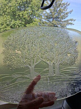 Vintage Studio Nova Germany Crystal Sun Valley 17 in Oblong Canape Tray